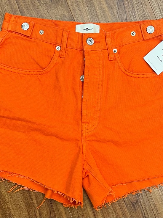 7 For All Mankind Pants - 7 For All Mankind Orange denim shorts size 28 #denimshorts #summer